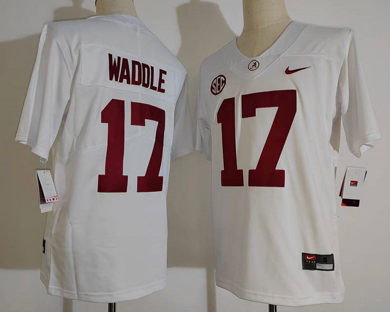 Men Alabama Crimson Tide #17 Waddle White 2024 Nike Vapor NCAA Jersey->ncaa teams->NCAA Jersey
